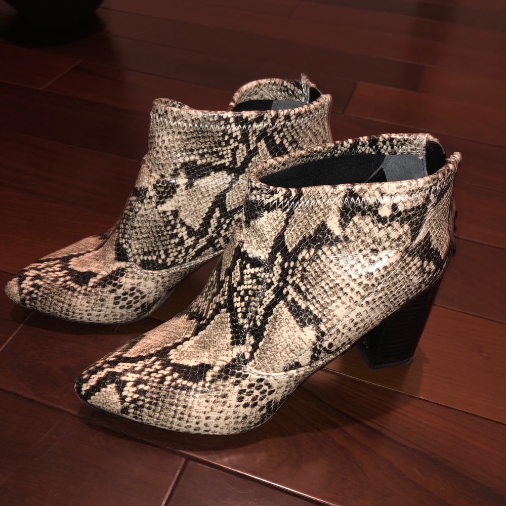 Snake skin bootie